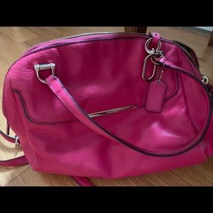 Hot pink coach purse